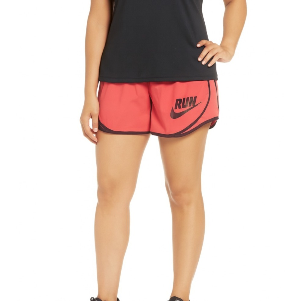 Nike Womens Running Graphic Shorts Red Size XS Elastic Waist Nylon Tagless